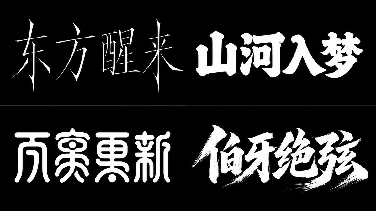 国潮体 参考图