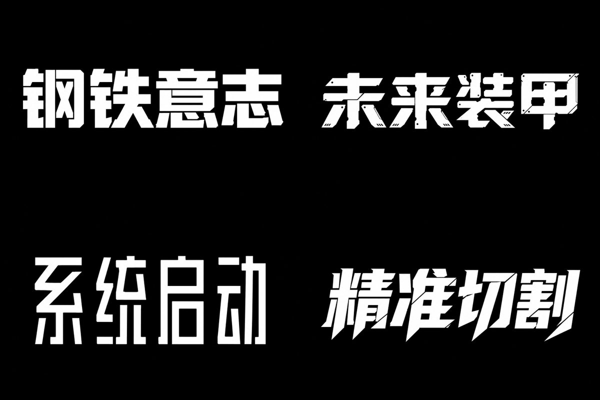 机械工业体 参考图