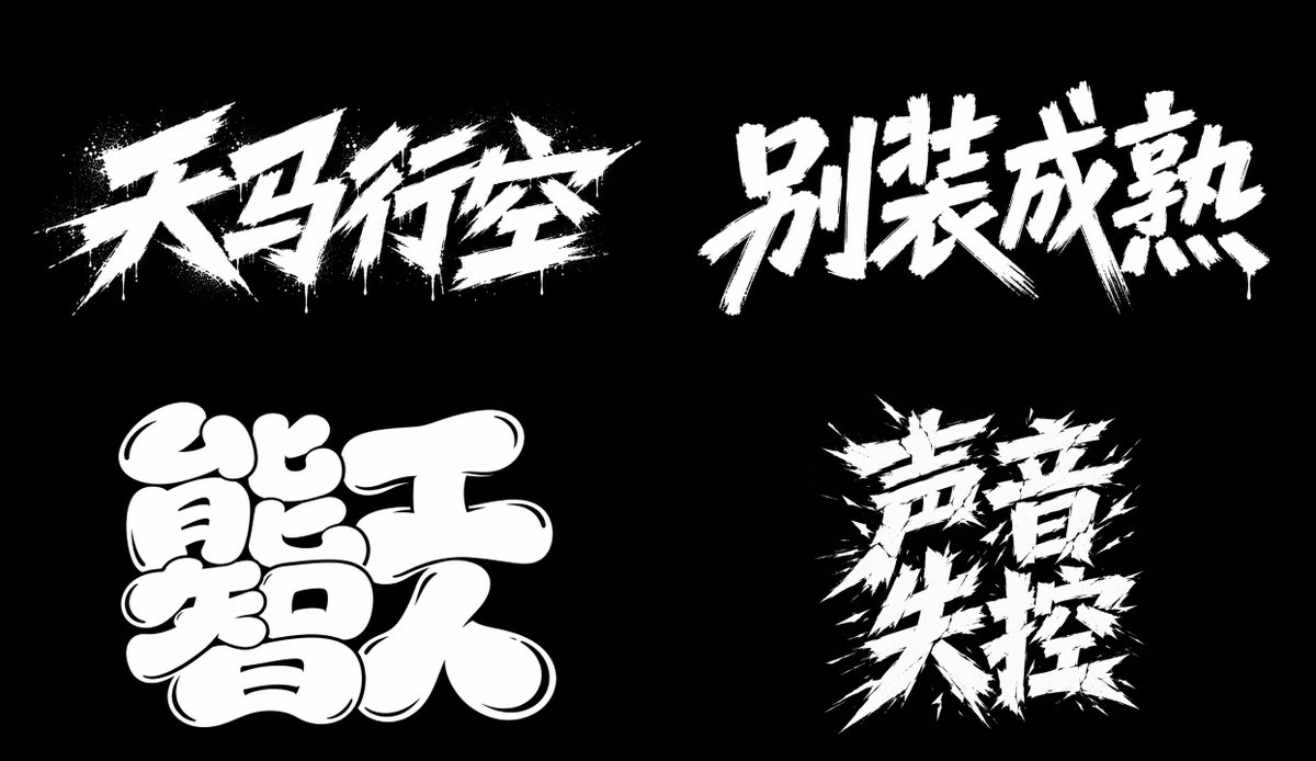 涂鸦字体 参考图