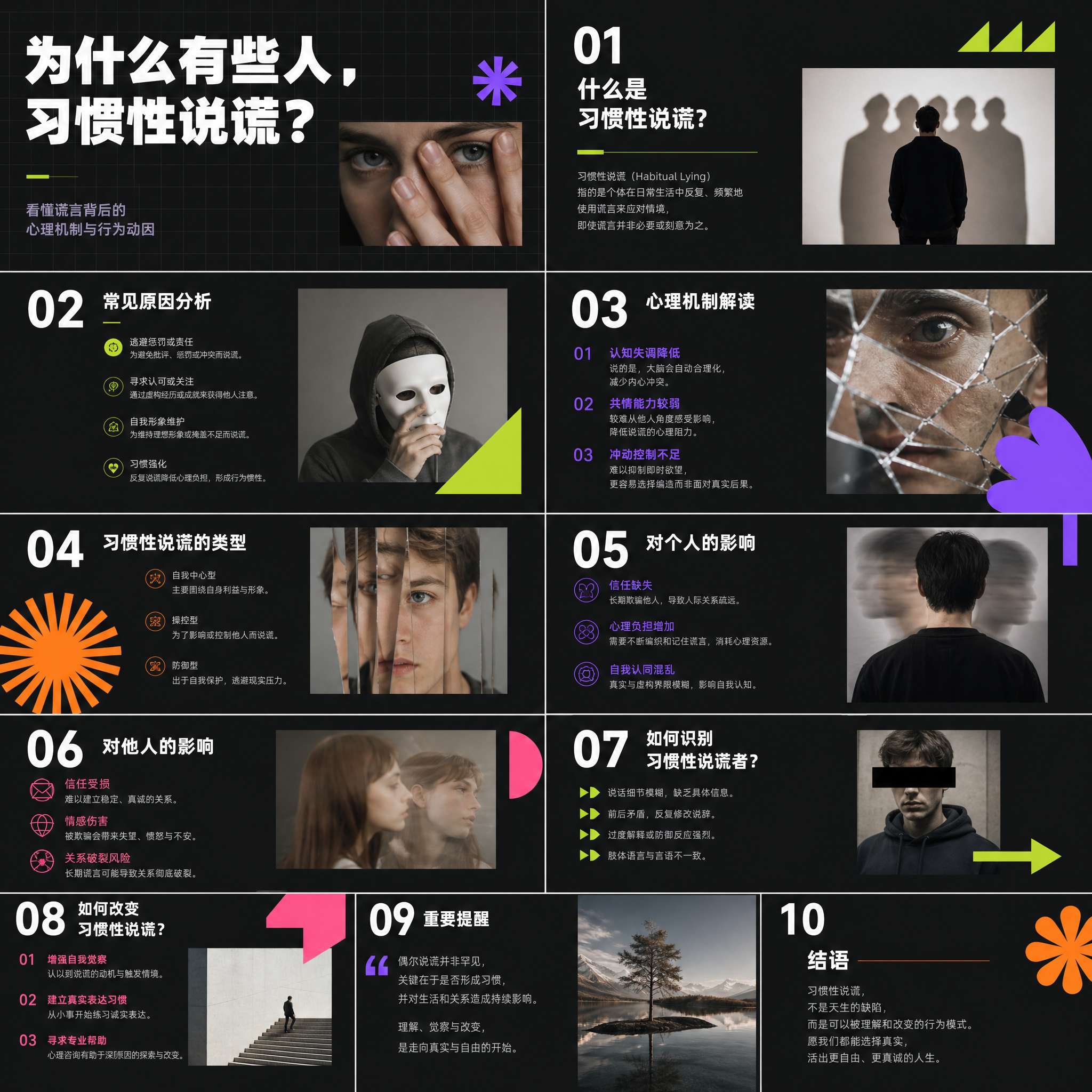 #178 PPT第十三弹·暗场高反差·习惯成性知识卡片