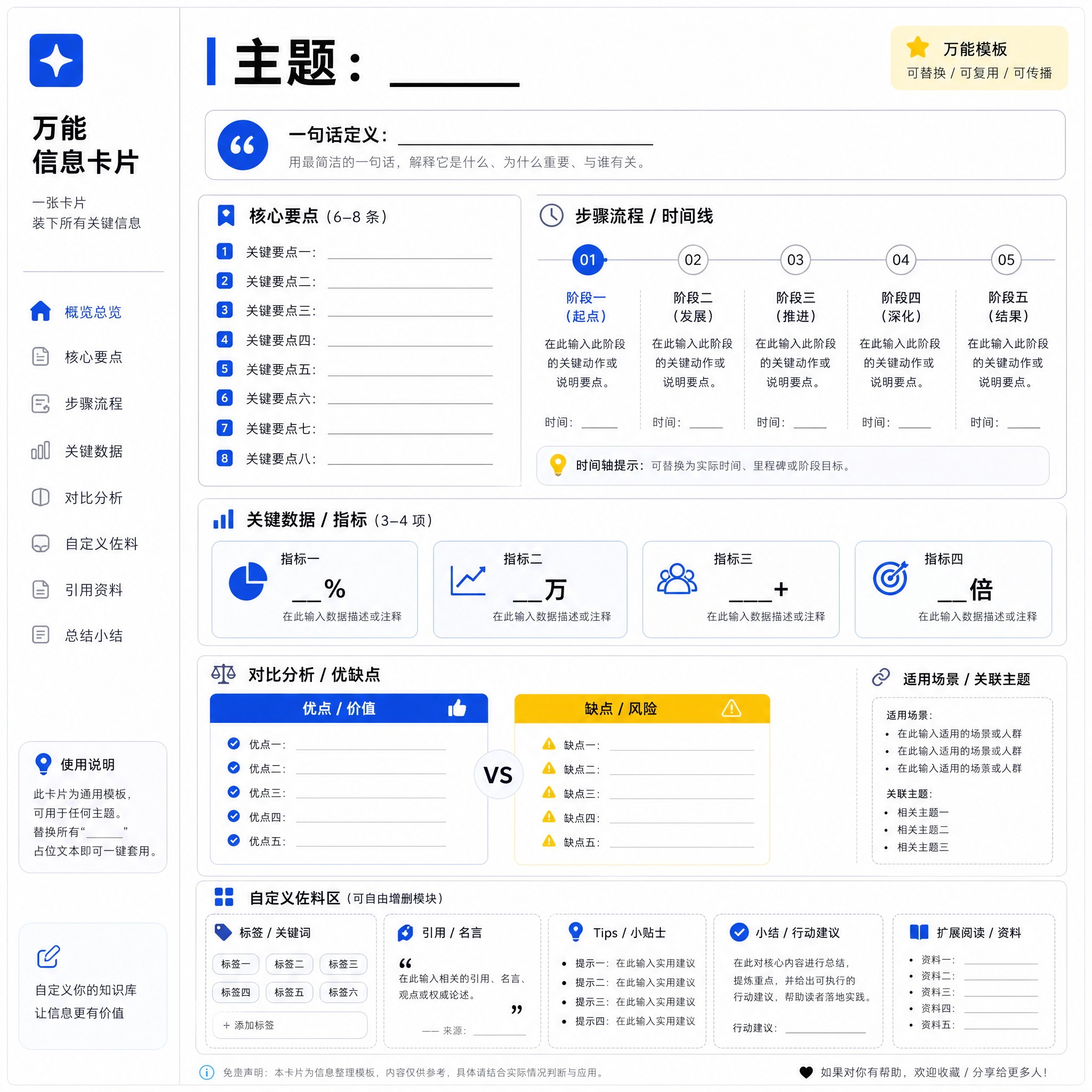 #3 信息卡片·万能推荐