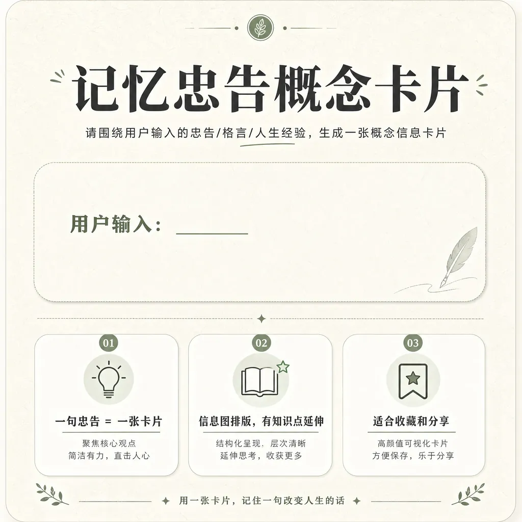 #35 记忆忠告概念卡片