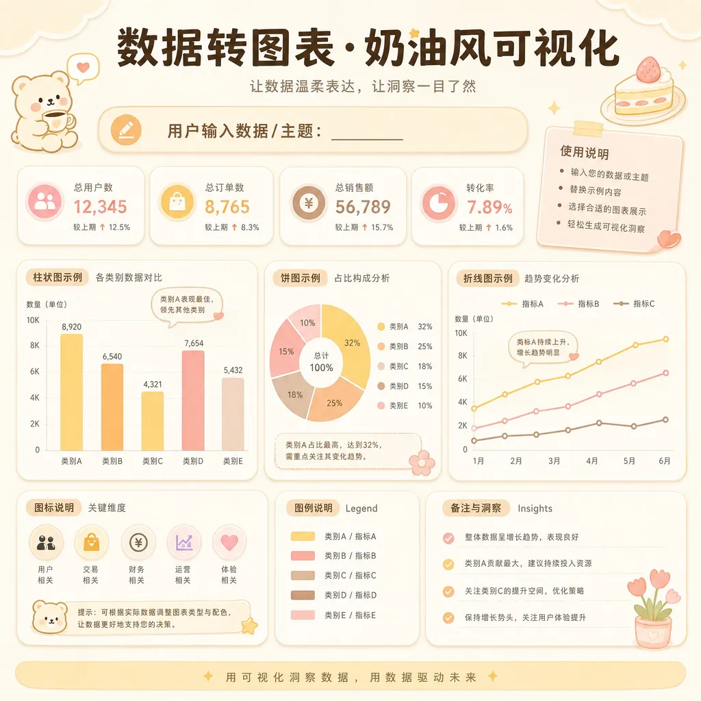 #51 数据转图表·奶油风可视化